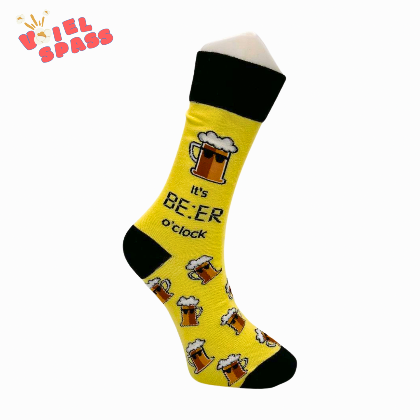 Bier Socken – „It’s Beer O’Clock“ VielSpass