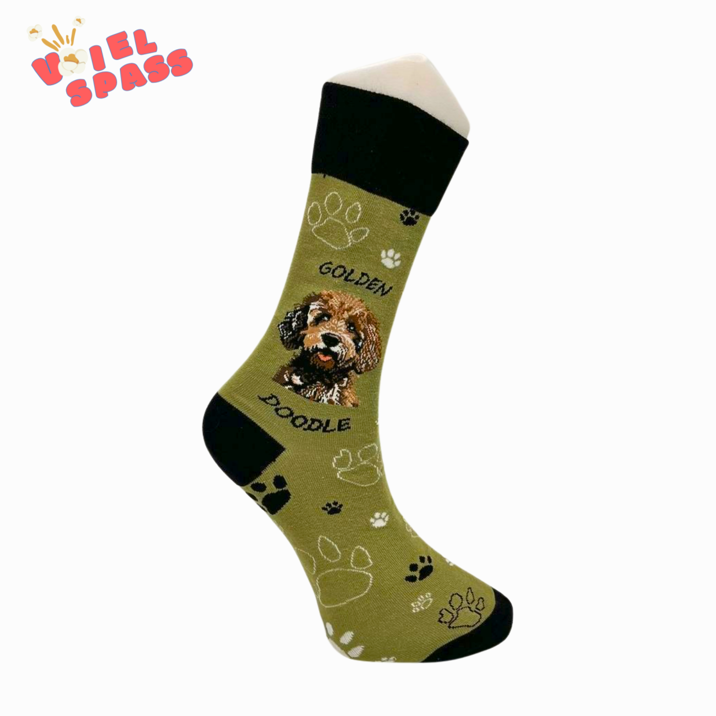 Golden Doodle Socken – Liebevolle Hundemotive für Hundefans VielSpass