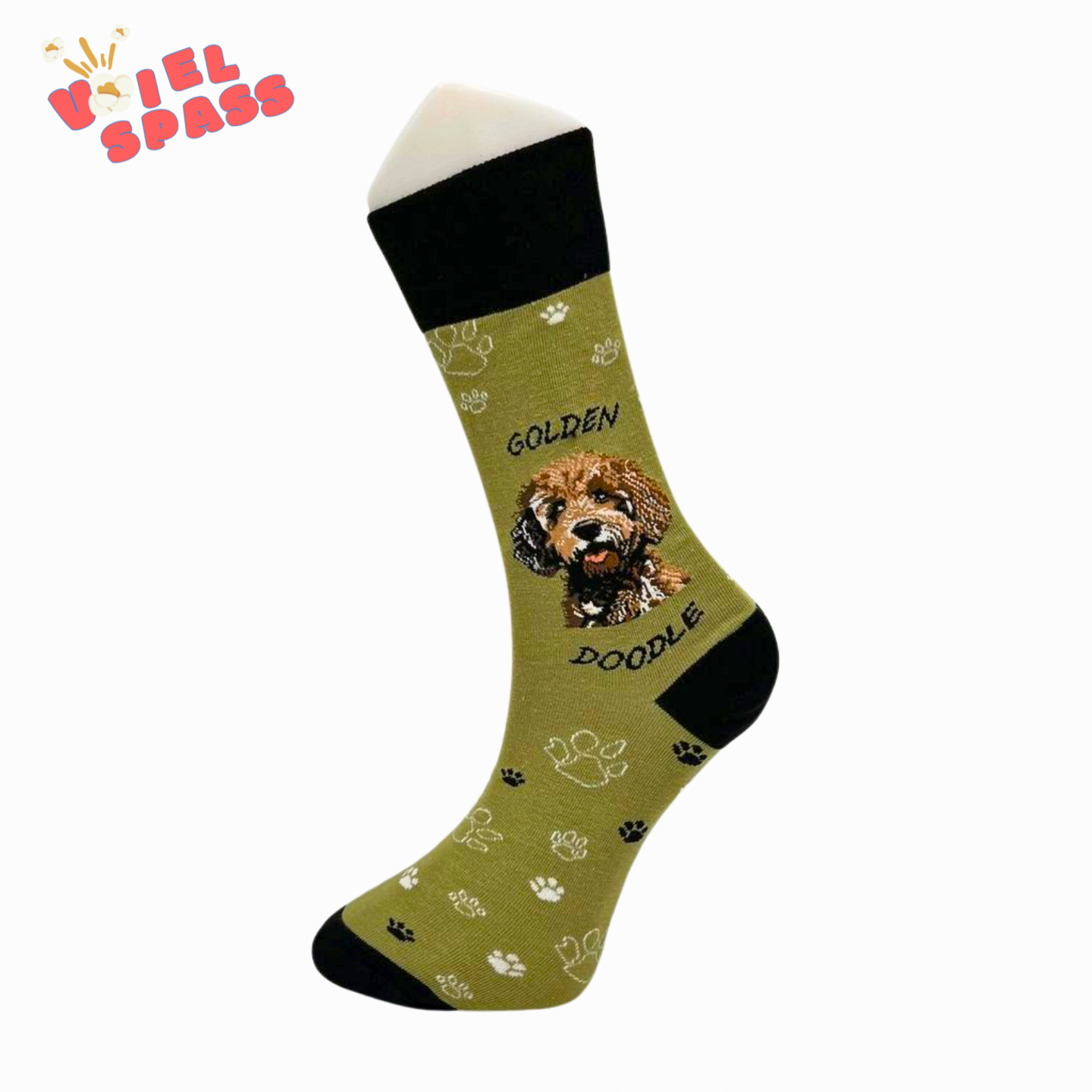 Golden Doodle Socken – Liebevolle Hundemotive für Hundefans VielSpass