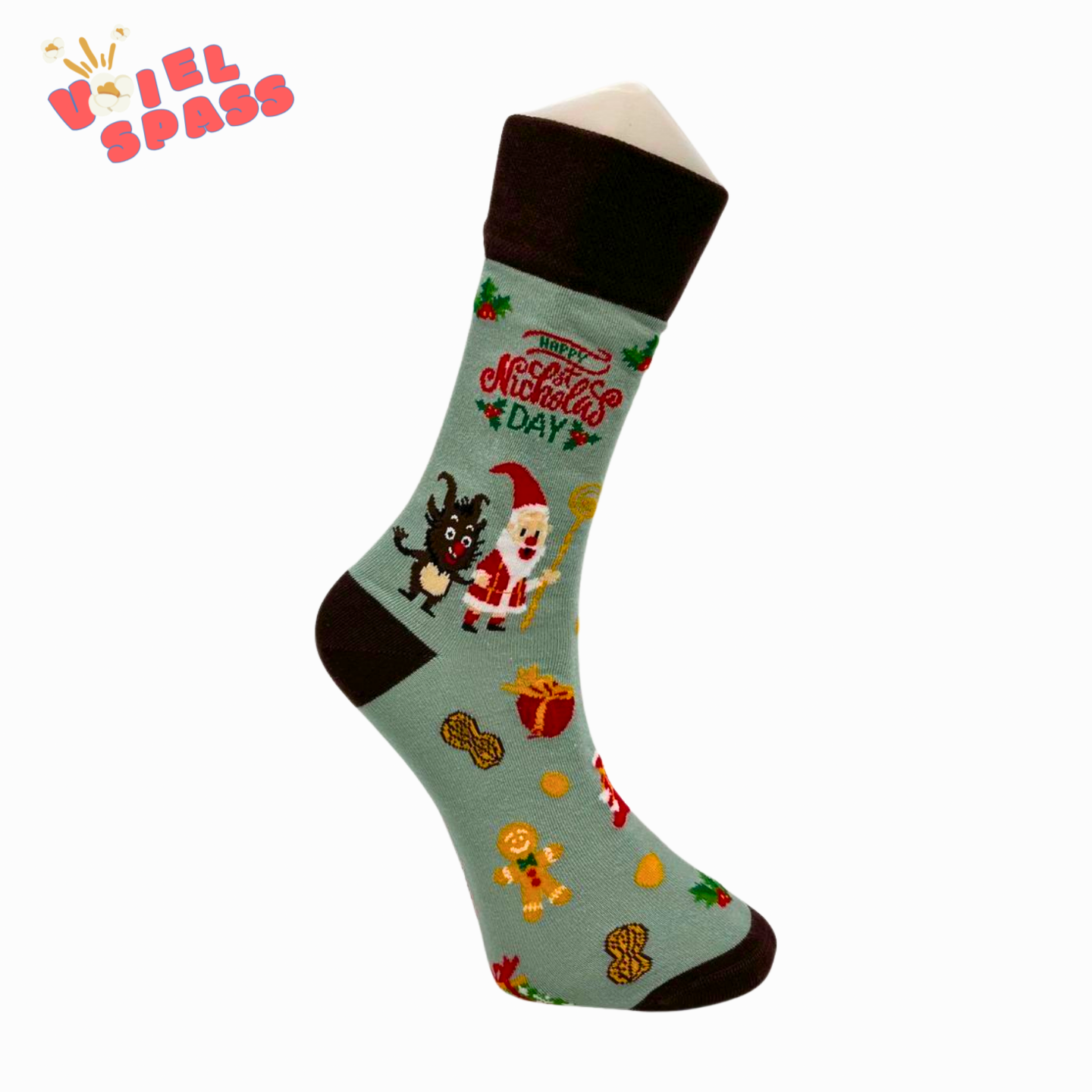 Nikolaus Lustige Weihnachts-Socken für Erwachsene VielSpass