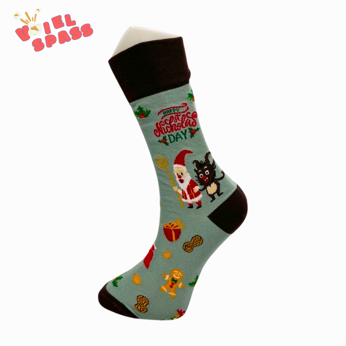 Nikolaus Lustige Weihnachts-Socken für Erwachsene VielSpass