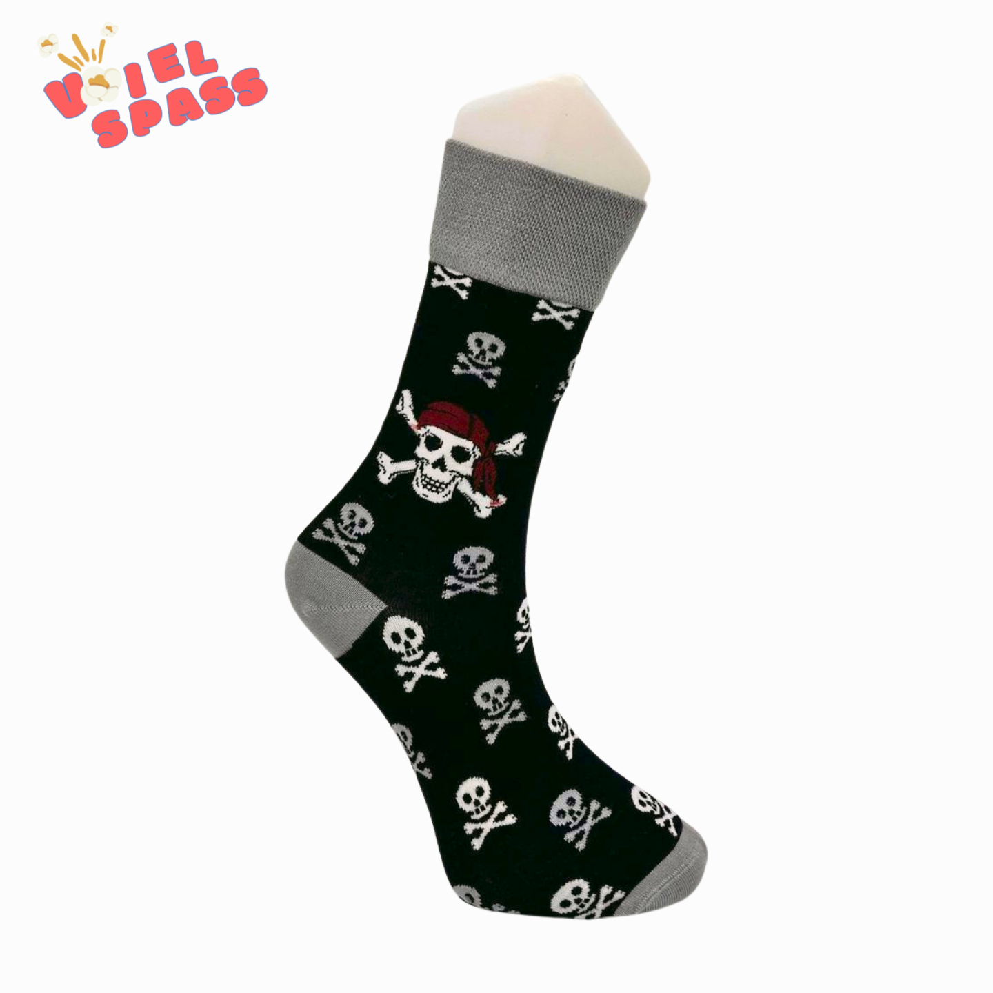 Piraten Lustige Socken mit Totenkopf-Design VielSpass