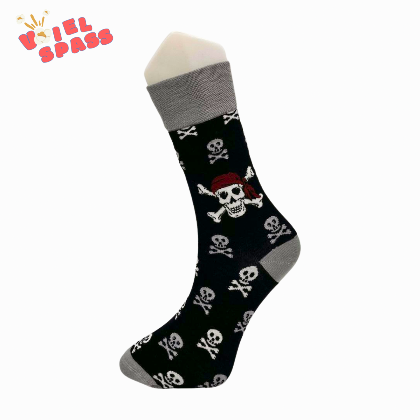 Piraten Lustige Socken mit Totenkopf-Design VielSpass