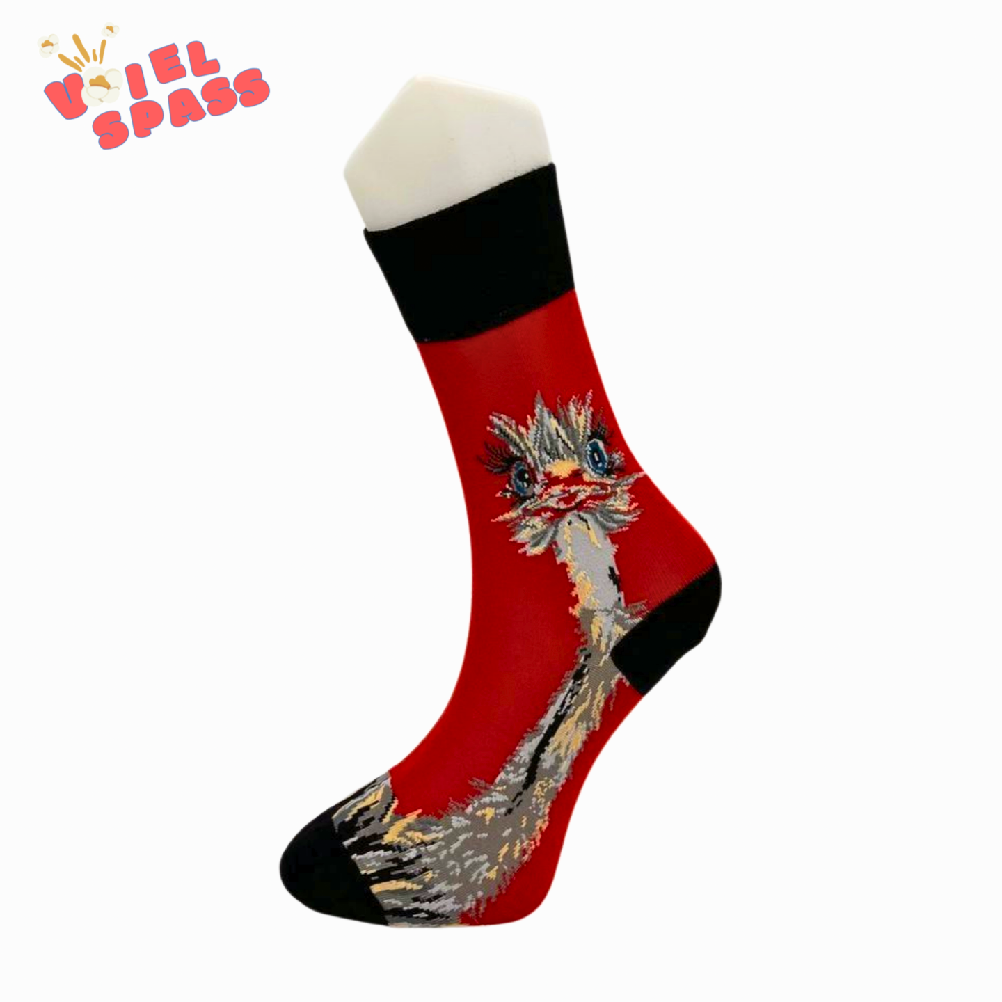 Strauß Socken – Lustige Tiermotiv VielSpass