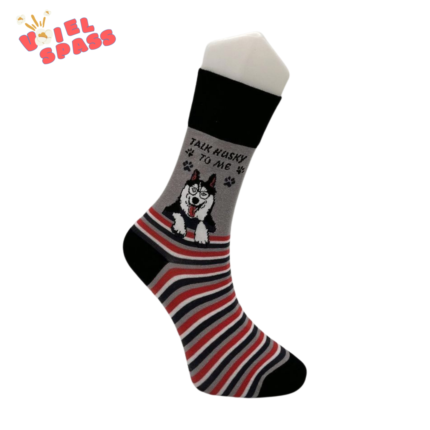 Talk Husky to Me Socken – Stilvolles Husky-Design VielSpass