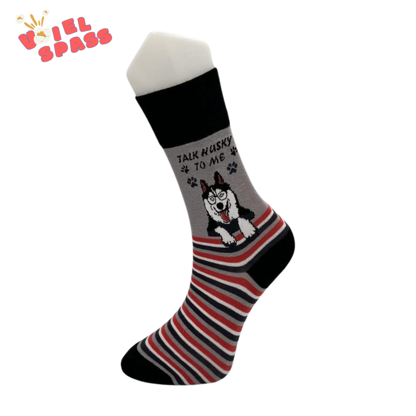 Talk Husky to Me Socken – Stilvolles Husky-Design VielSpass