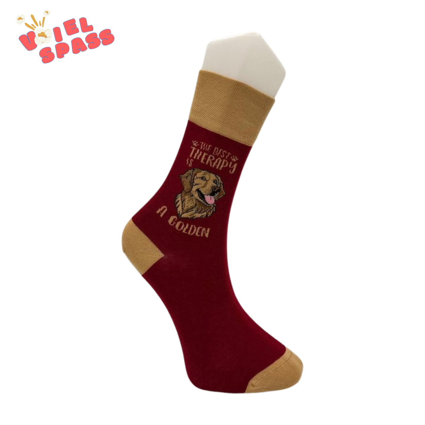 The Best Therapy Socken – Golden Retriever Design VielSpass