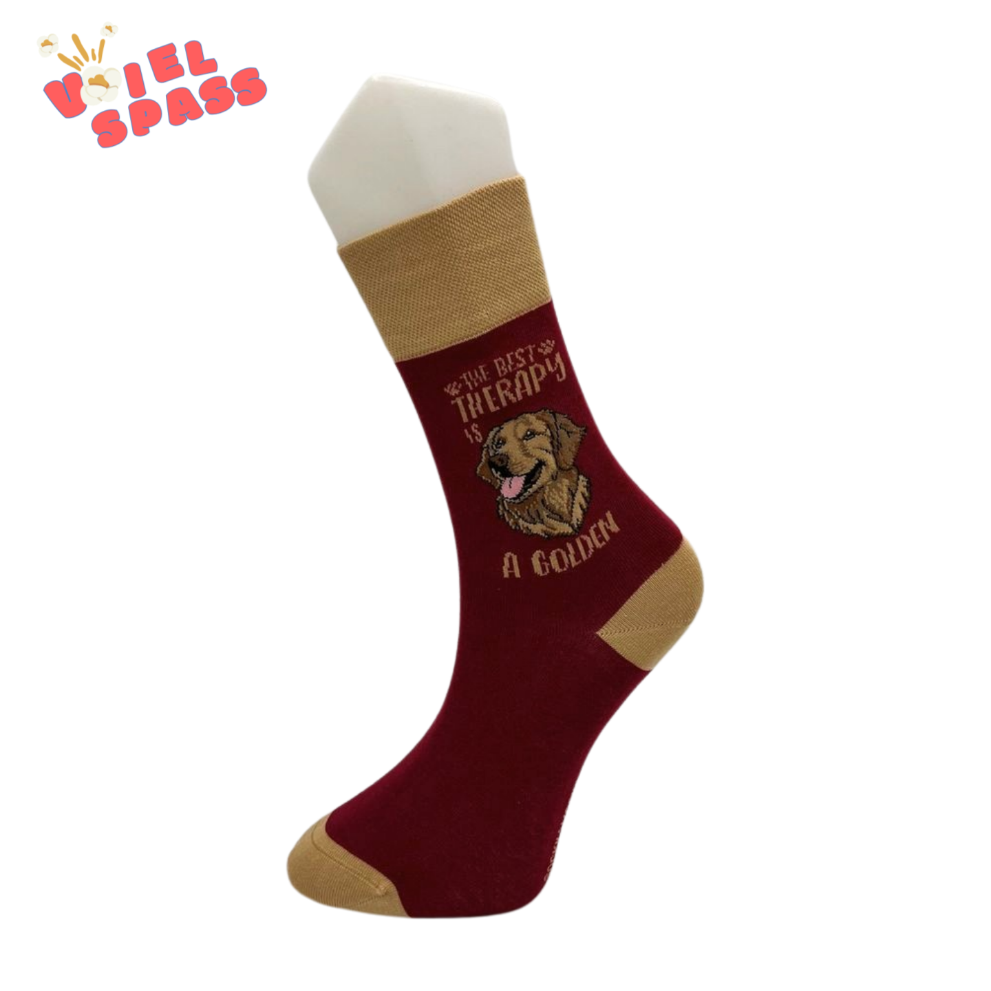 The Best Therapy Socken – Golden Retriever Design VielSpass