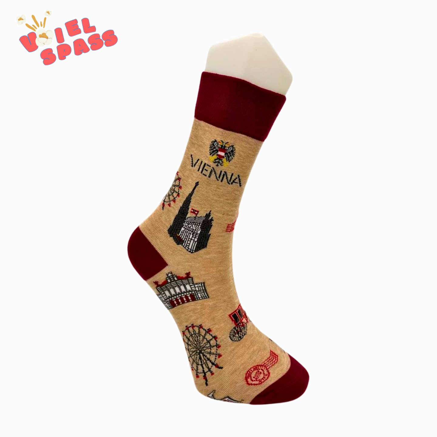 Vienna Socken – Elegante Socken mit Wiener Wahrzeichen VielSpass