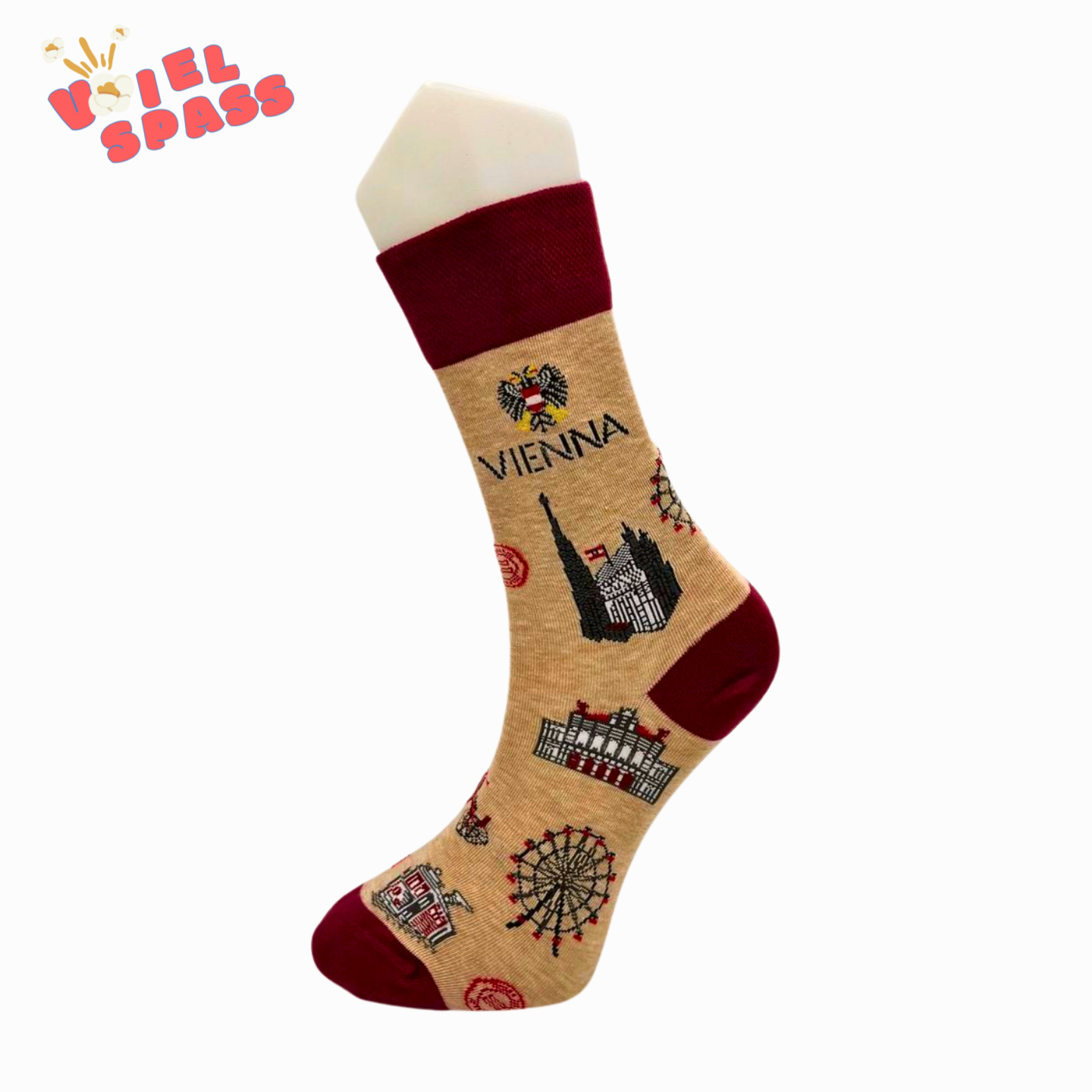 Vienna Socken – Elegante Socken mit Wiener Wahrzeichen VielSpass