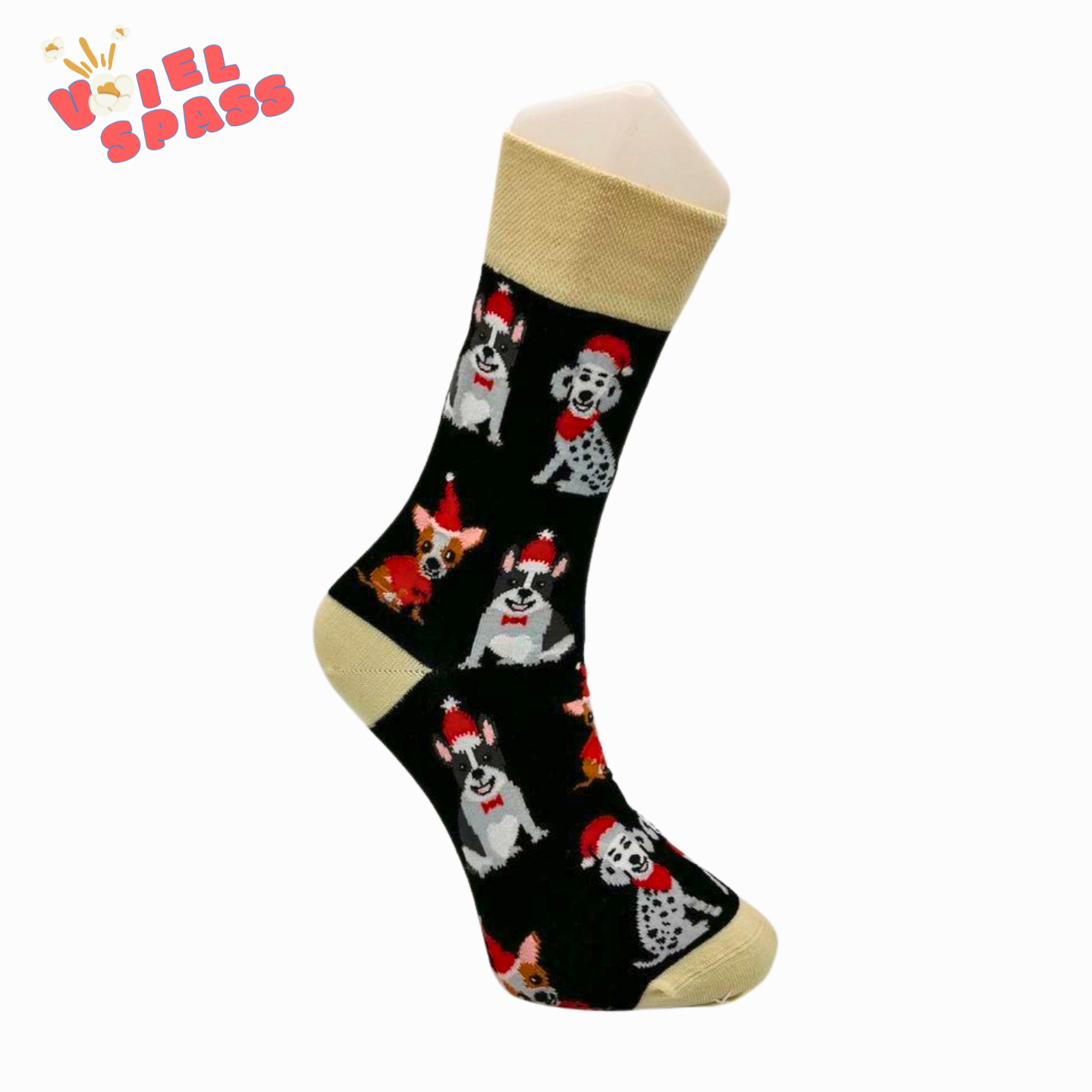 Weihnachtliche Hunde-Socken VielSpass