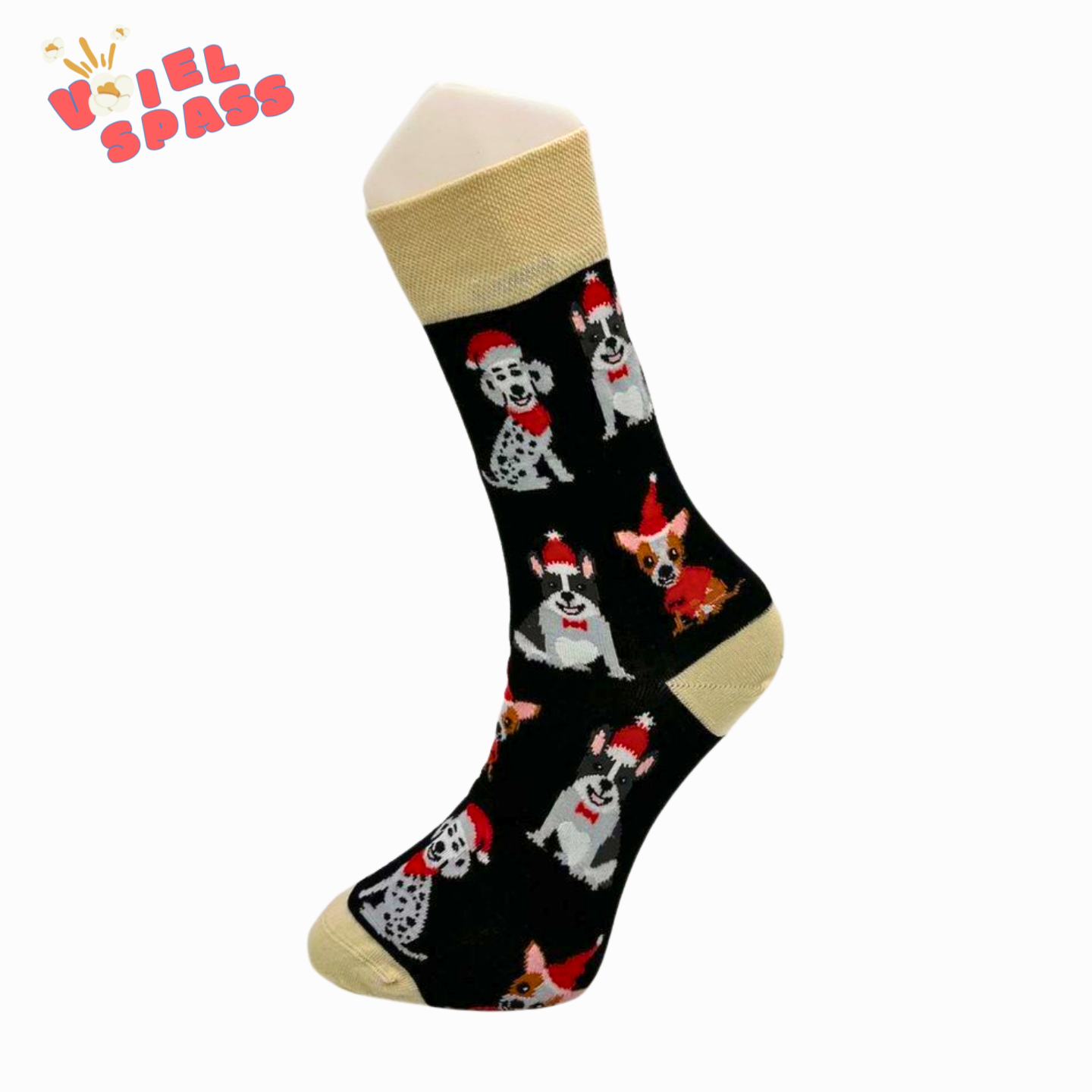 Weihnachtliche Hunde-Socken VielSpass