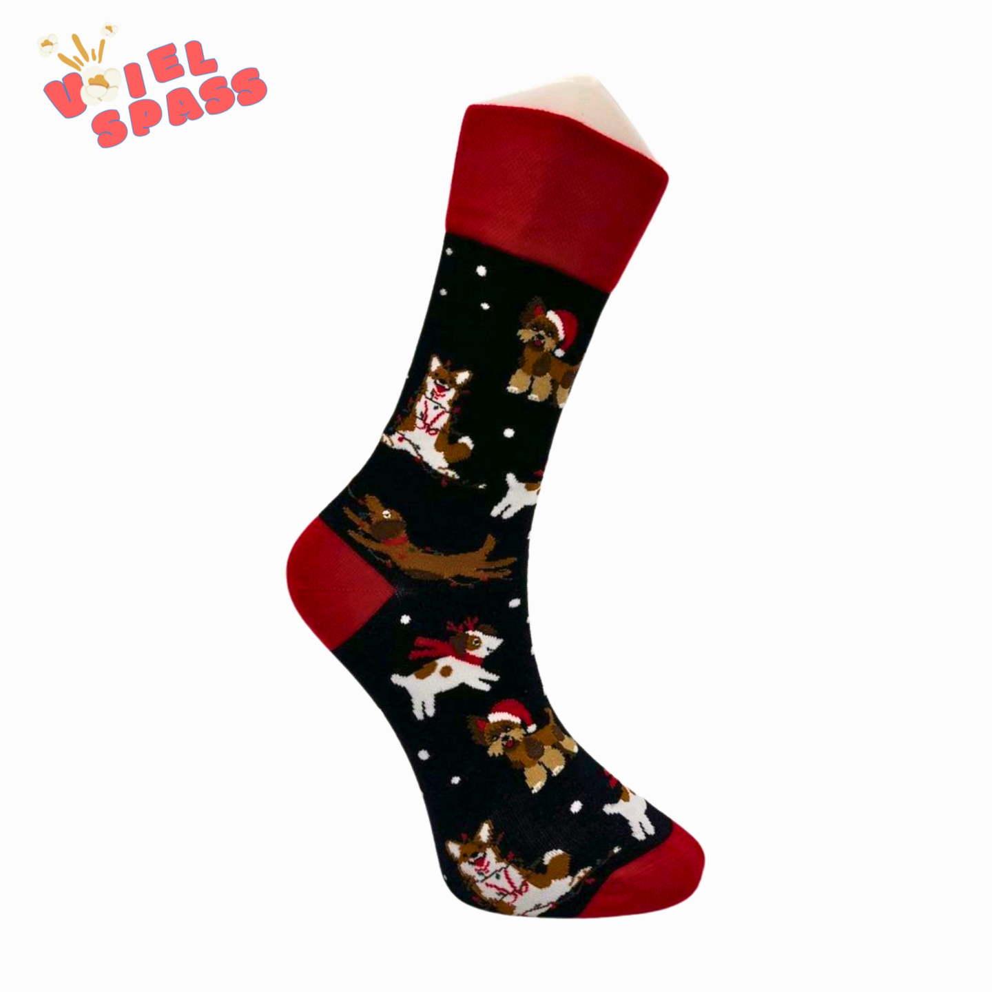 Weihnachtliche Hunde-Socken – Winterliches Design VielSpass