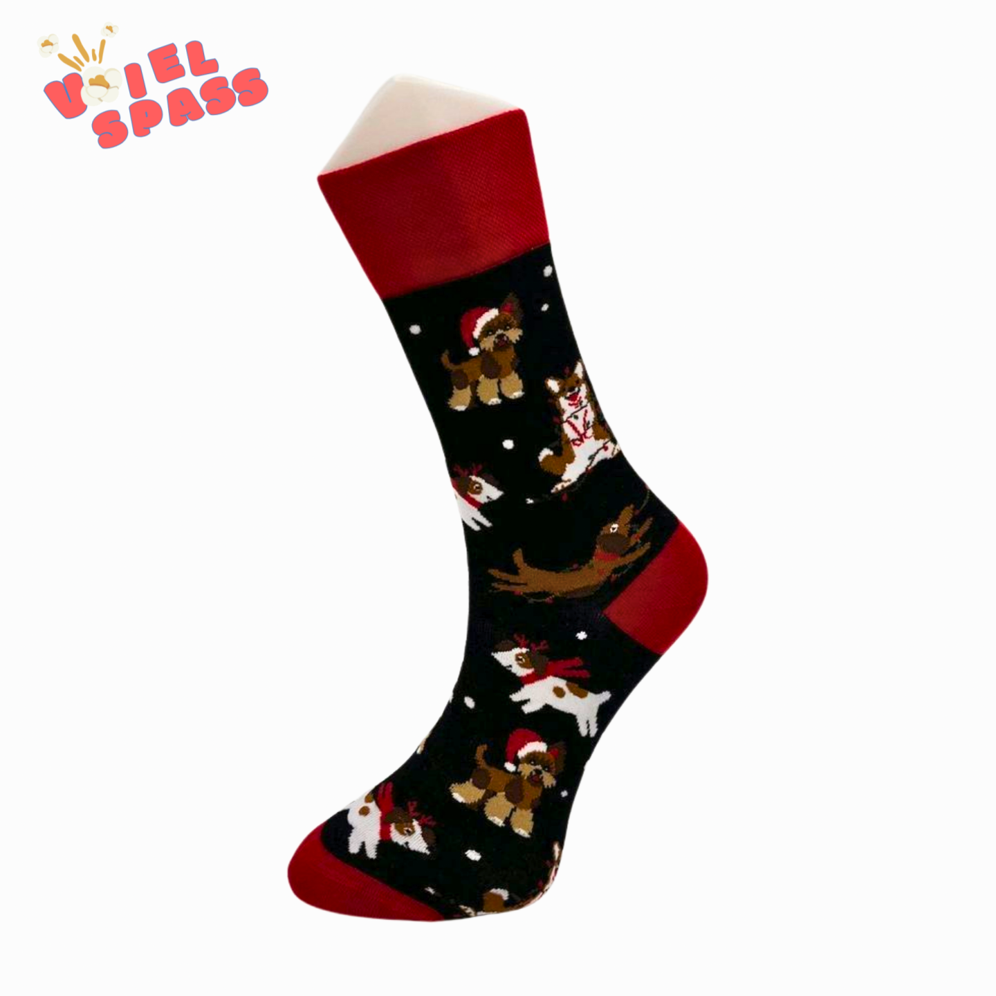 Weihnachtliche Hunde-Socken – Winterliches Design VielSpass